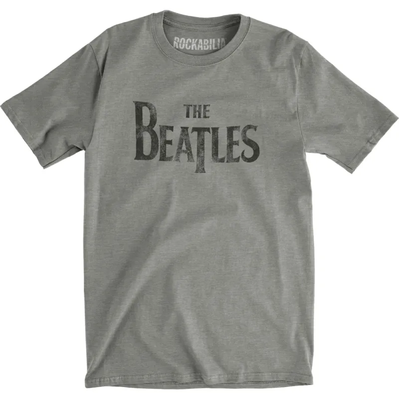 Distressed Drop T Logo On Burnout Tee (Features Rolled Sleeves) Vintage T-shirt sold by Rockabilia