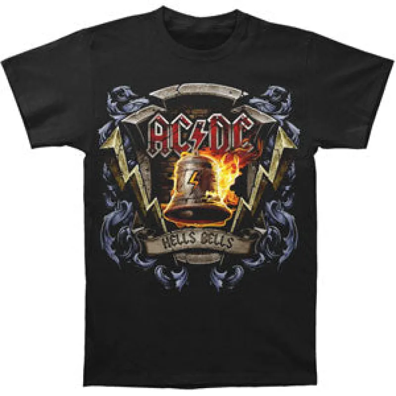 Hells Bells Shield T-shirt sold by Rockabilia
