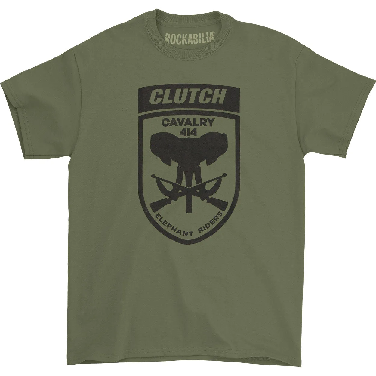 Elephant Riders Olive T-shirt sold by Rockabilia