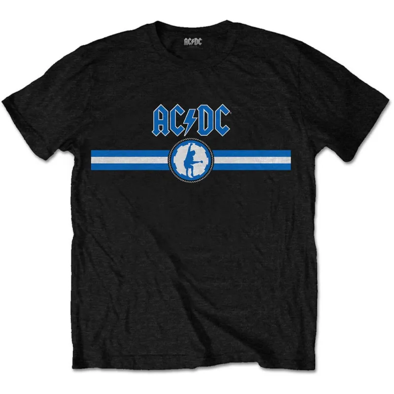 Blue Logo & Stripe Slim Fit T-shirt sold by Rockabilia