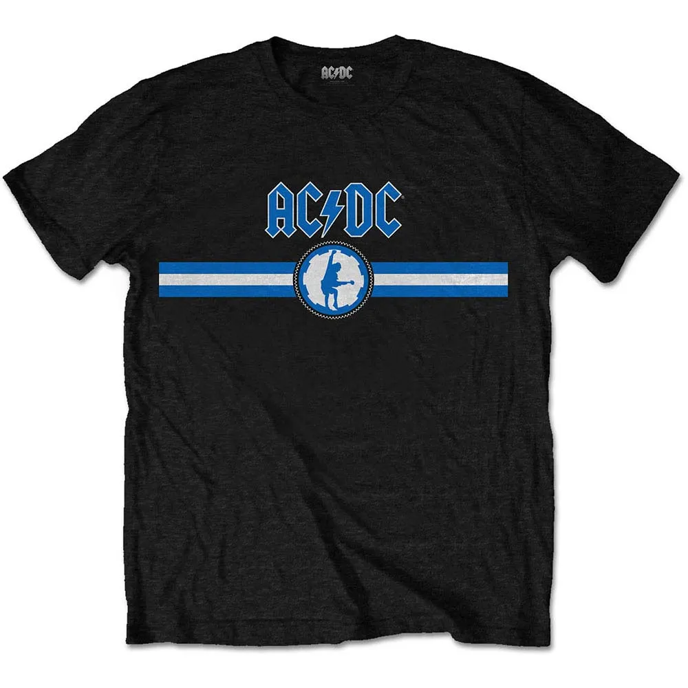 Blue Logo & Stripe Slim Fit T-shirt sold by Rockabilia