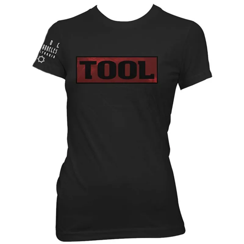 Shaded Box (Back & Sleeve Print) Ladies T-Shirt Junior Top sold by Rockabilia