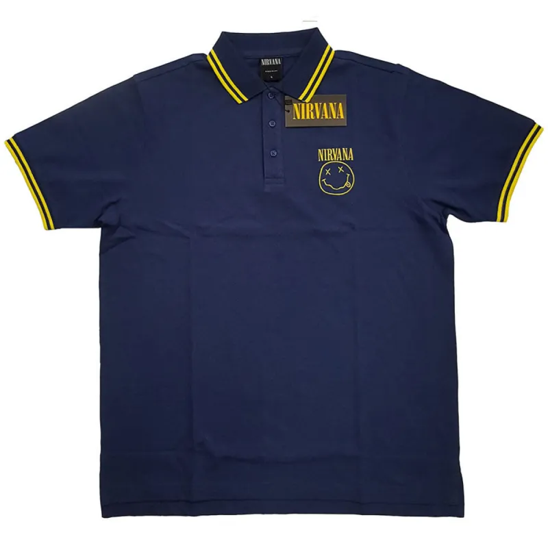 Smile Face Logo Polo Shirt sold by Rockabilia