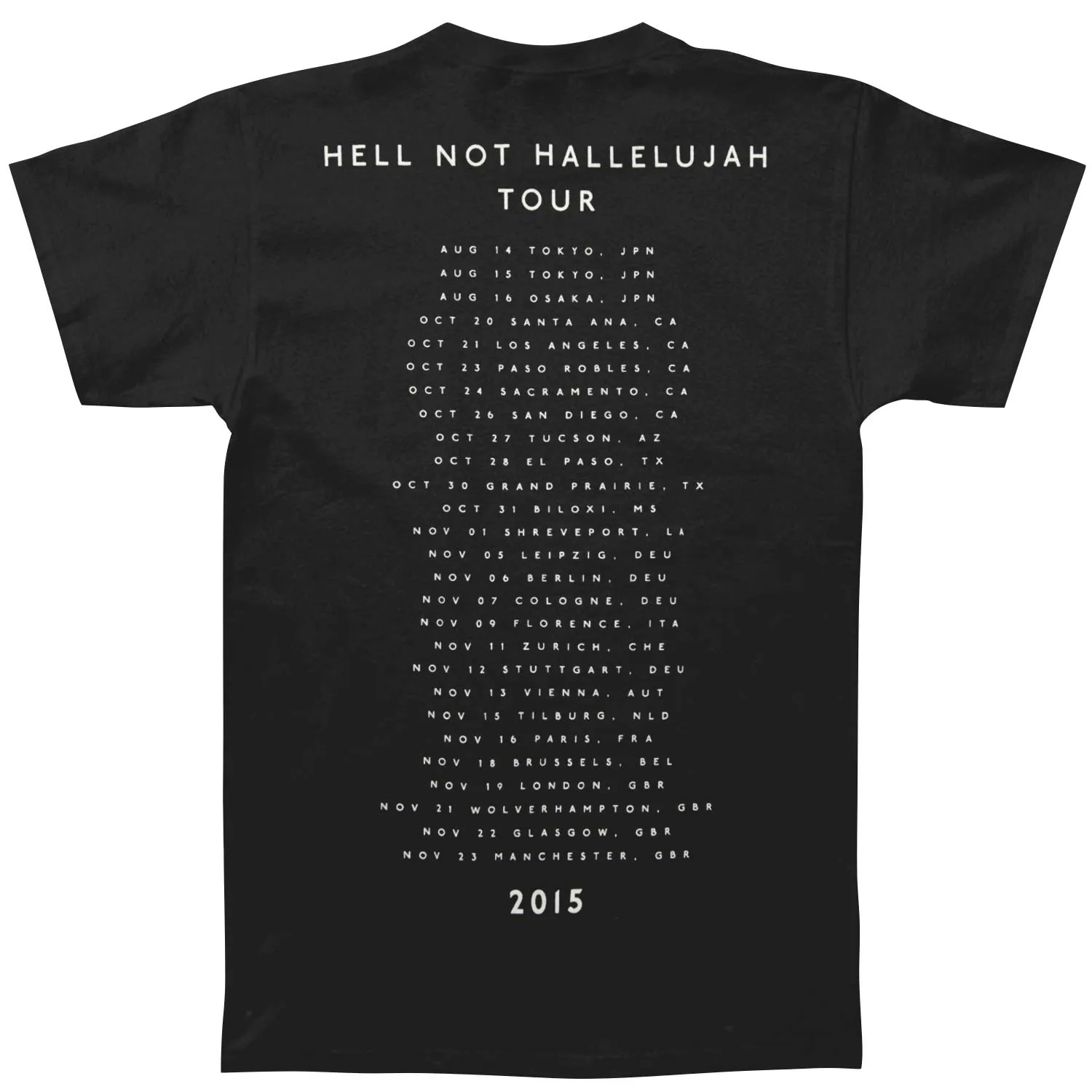 Specs 2015 Hell Tour (Tokyo-Manchester) T-shirt sold by Rockabilia product image thumbnail 2