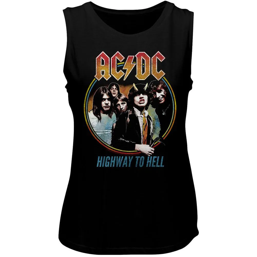 Highway To Hell Tricolor Womens Tank sold by Rockabilia