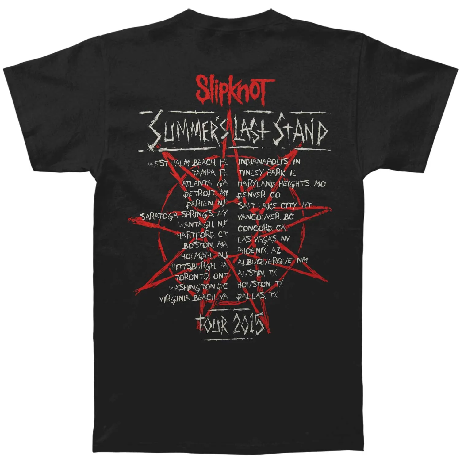 U.S. Flag 2015 North American Tour T-shirt sold by Rockabilia product image thumbnail 2