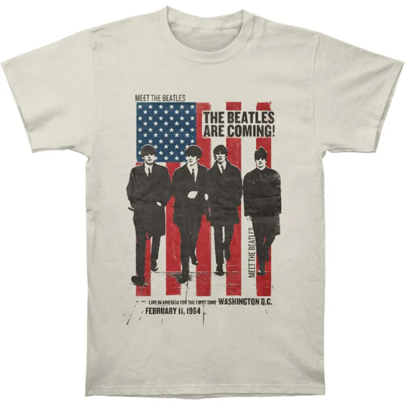 The Beatles Are Coming Slim Fit T-shirt sold by Rockabilia