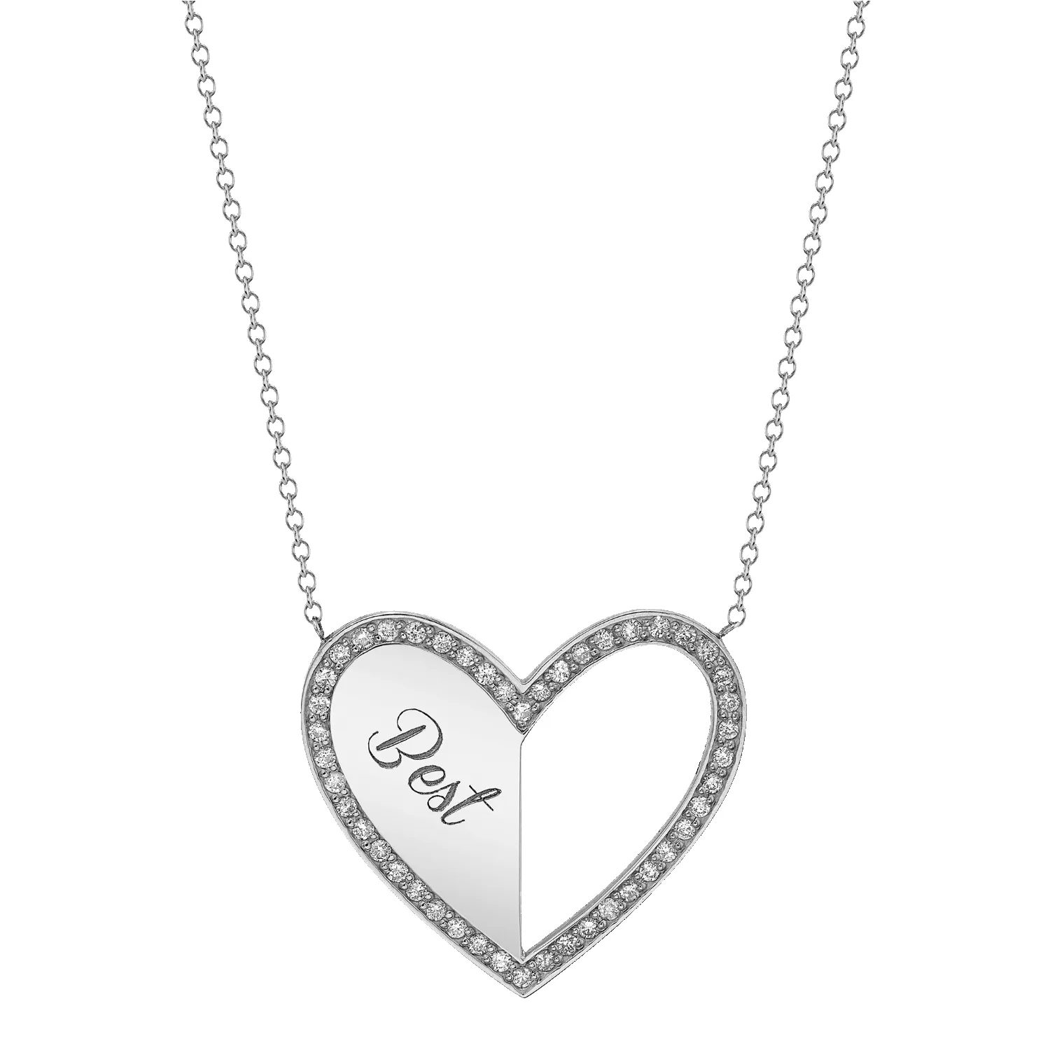 Best Friend Heart Necklaces (Set of 2) sold by Baby Gold product image thumbnail 2