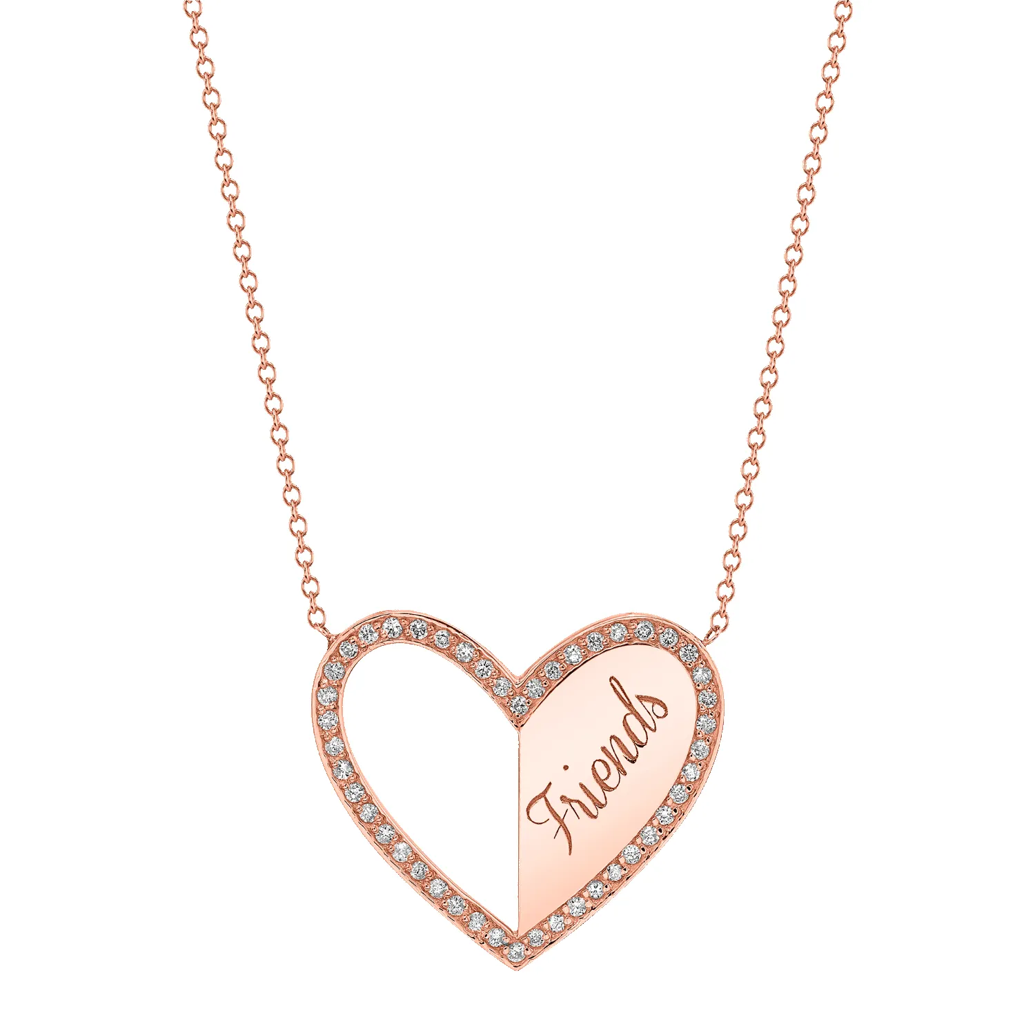 Best Friend Heart Necklaces (Set of 2) sold by Baby Gold product image thumbnail 4