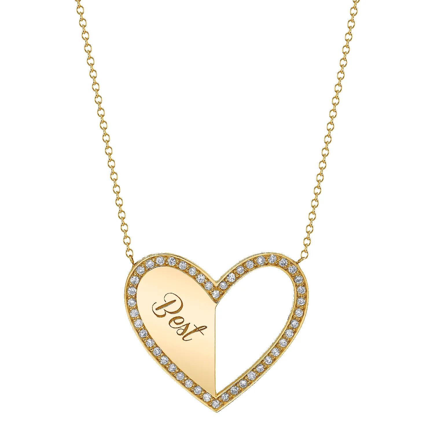Best Friend Heart Necklaces (Set of 2) sold by Baby Gold