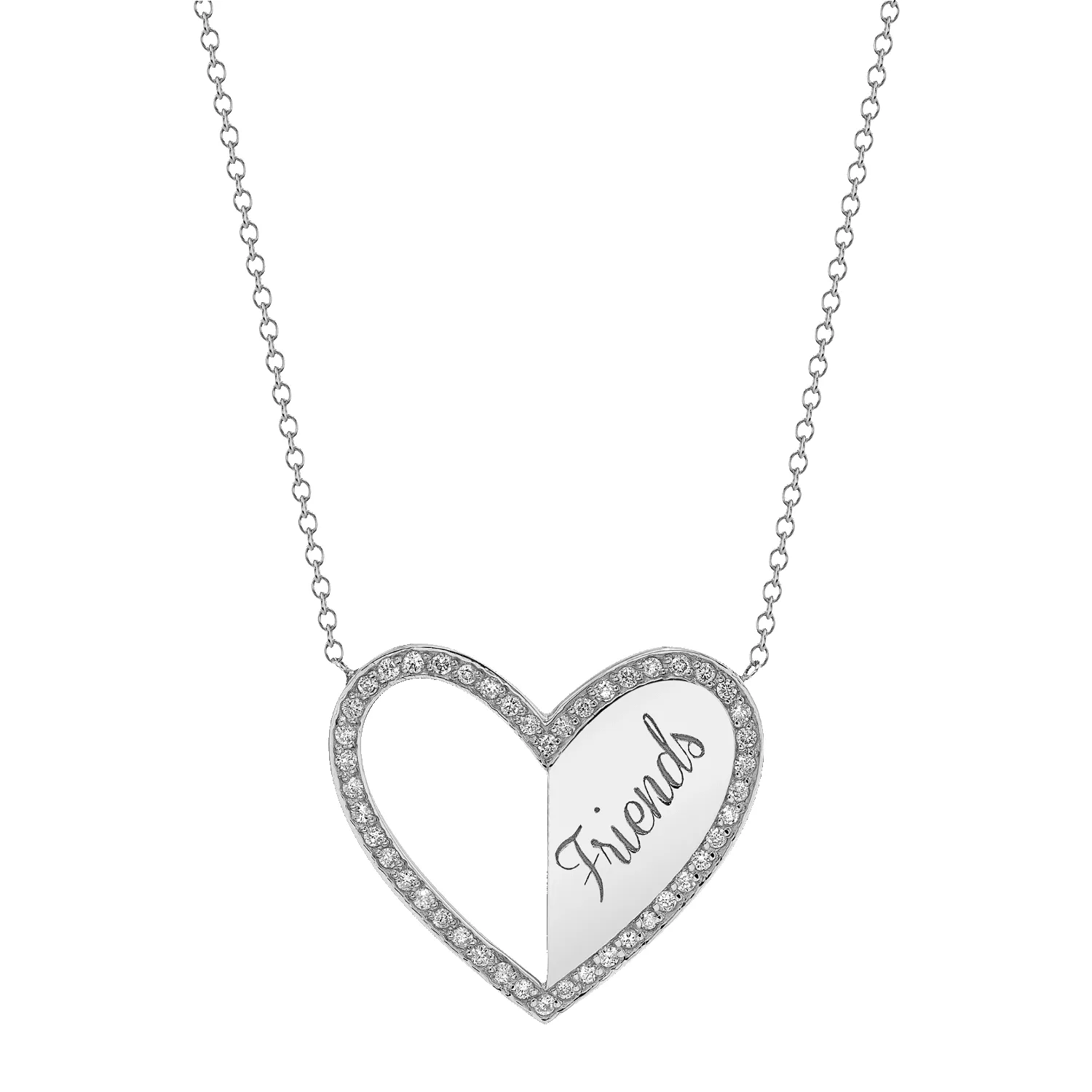 Best Friend Heart Necklaces (Set of 2) sold by Baby Gold product image thumbnail 5