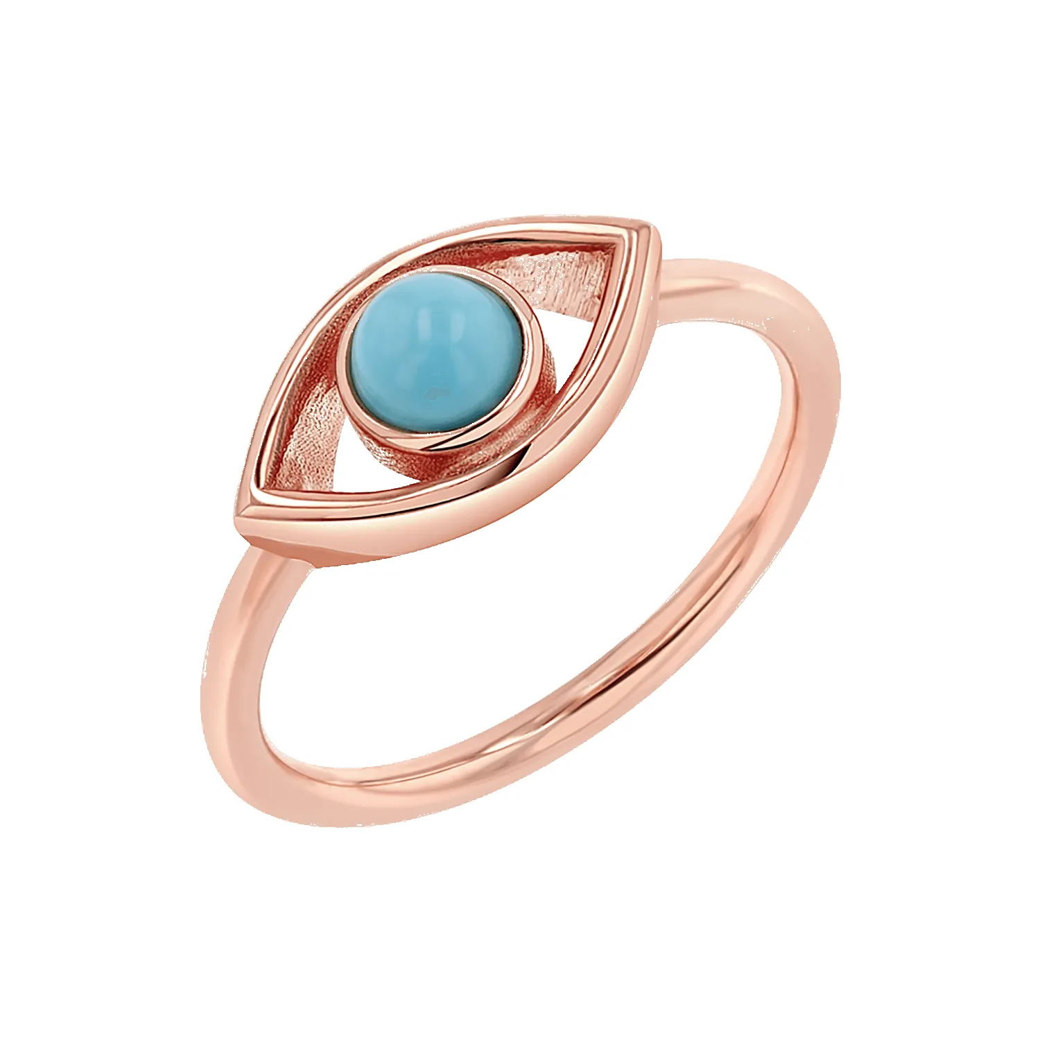 Turquoise Evil Eye Ring sold by Baby Gold product image thumbnail 3