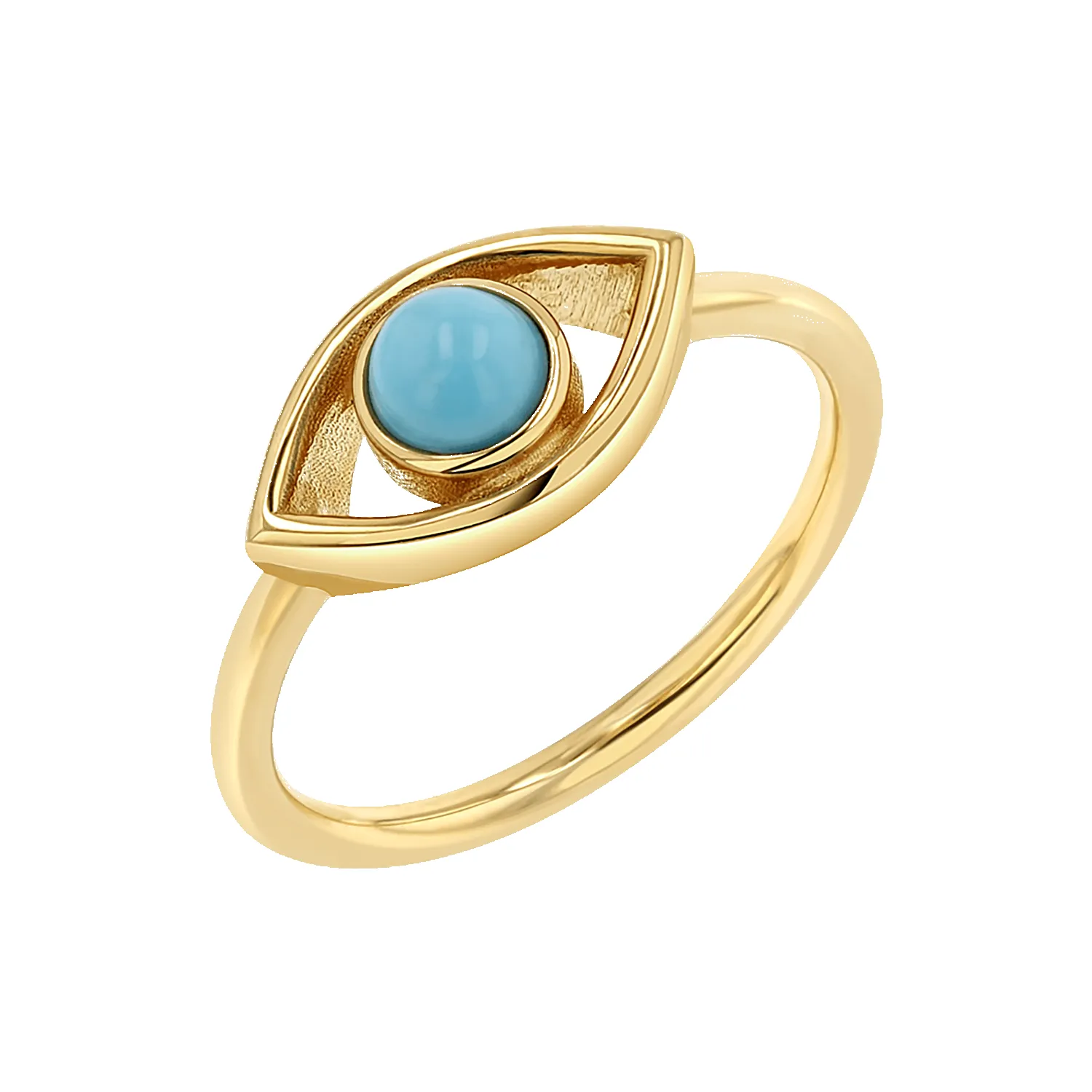 Turquoise Evil Eye Ring sold by Baby Gold