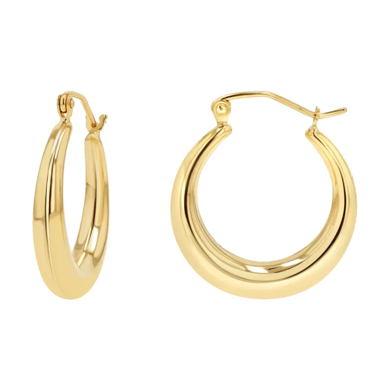 Tapered Hoop Earrings sold by Baby Gold