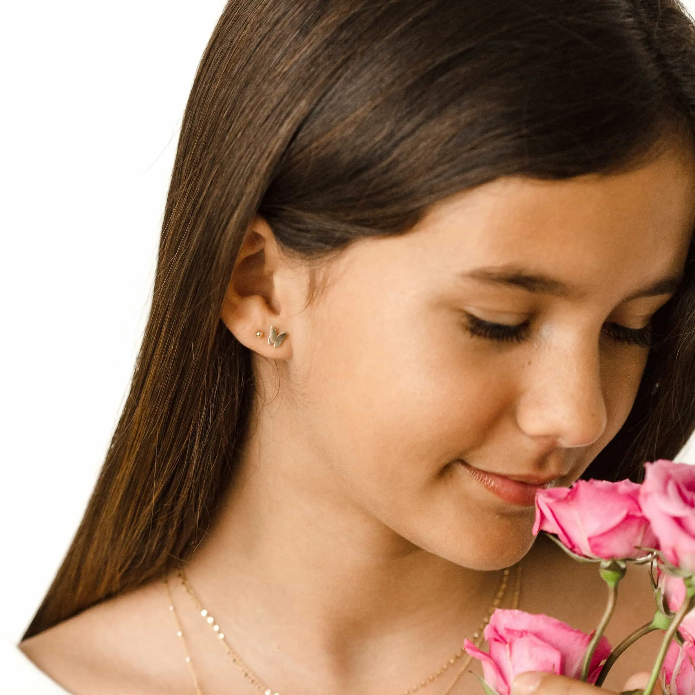 Butterfly Stud Earrings sold by Baby Gold product image thumbnail 4