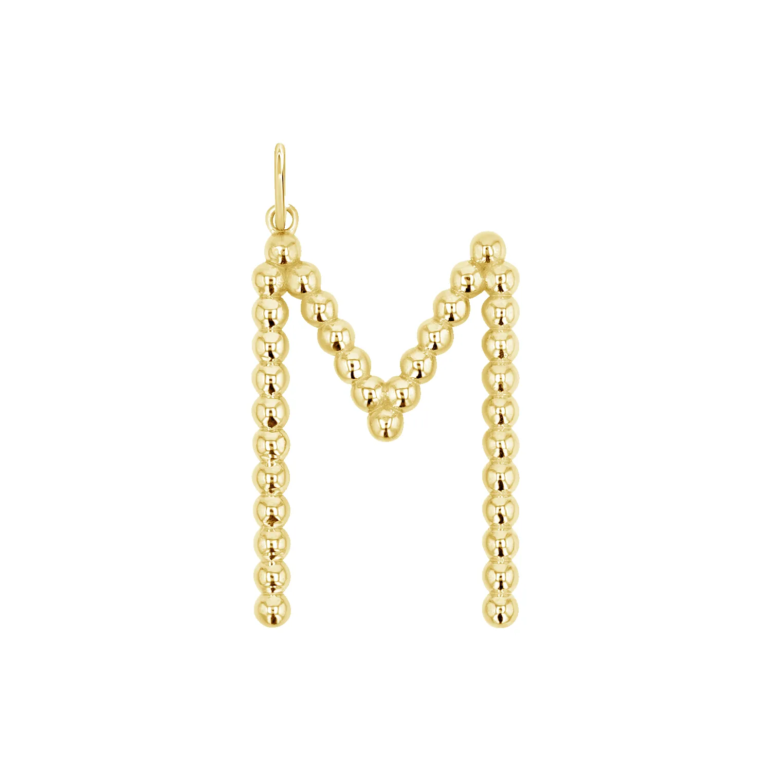 Large Gold Bead Letter Charm sold by Baby Gold product image thumbnail 4