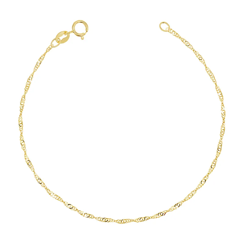 Singapore Chain Bracelet sold by Baby Gold