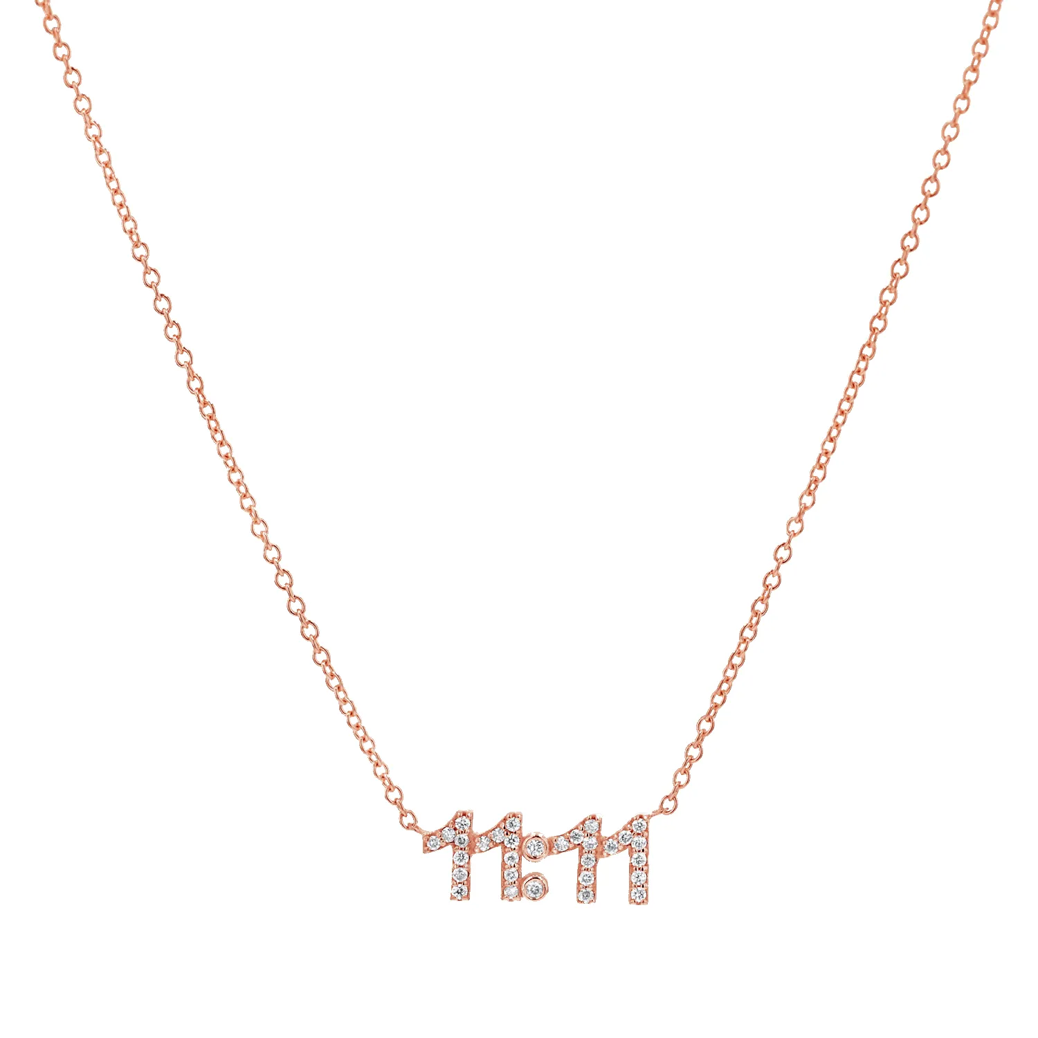 11:11 Diamond Necklace sold by Baby Gold product image thumbnail 3