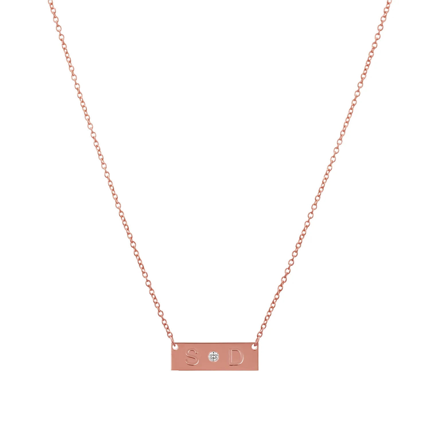 Diamond Letter Nameplate Necklace sold by Baby Gold product image thumbnail 3