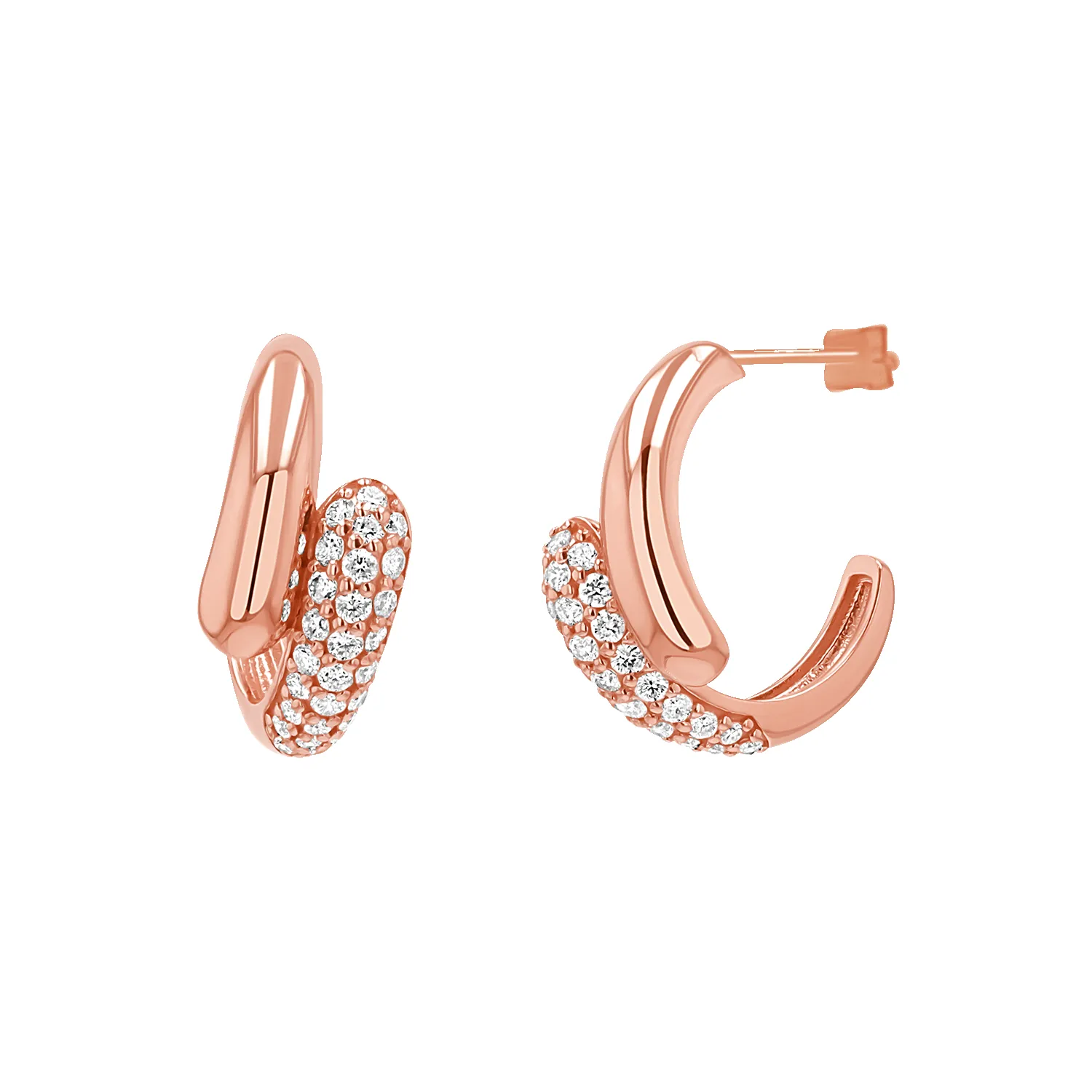 Diamond Rendezvous Hoop Earrings sold by Baby Gold product image thumbnail 3