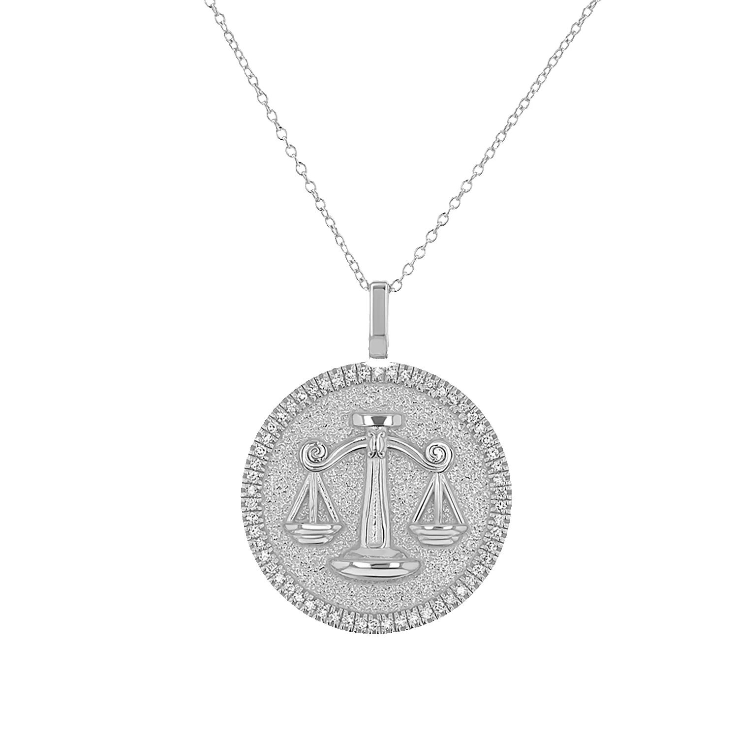 Diamond Zodiac Coin Medallion Necklace sold by Baby Gold product image thumbnail 2