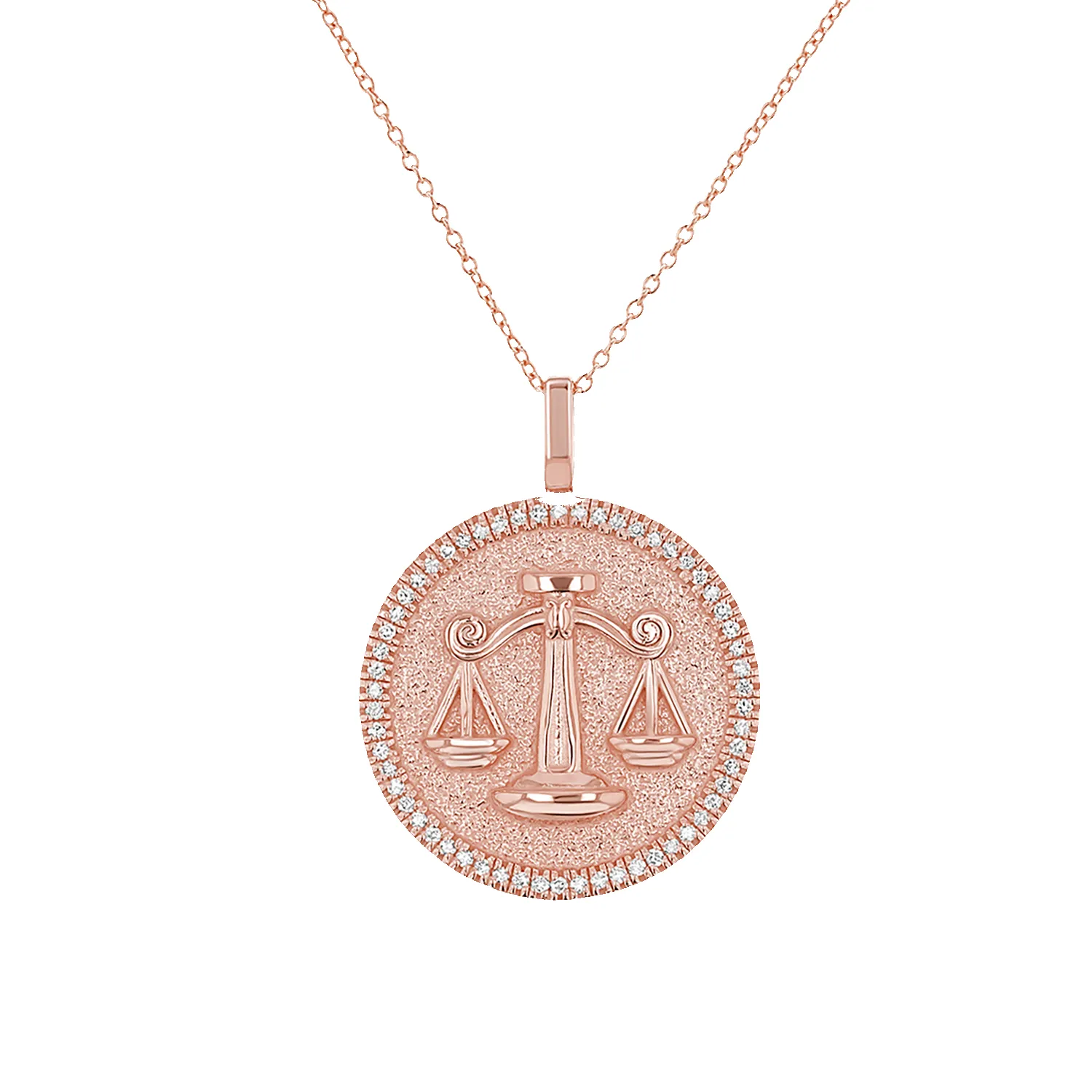 Diamond Zodiac Coin Medallion Necklace sold by Baby Gold product image thumbnail 3