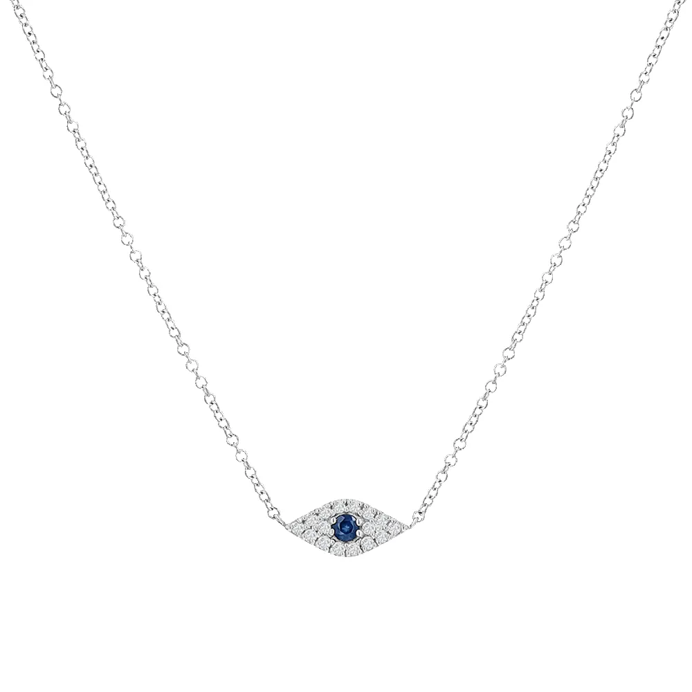 Pave Diamond Evil Eye Necklace sold by Baby Gold product image thumbnail 2