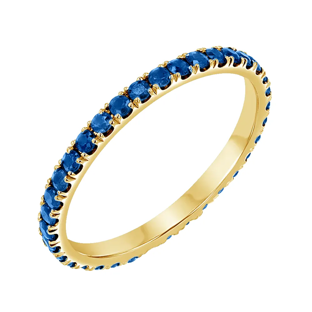 Blue Sapphire Eternity Band sold by Baby Gold