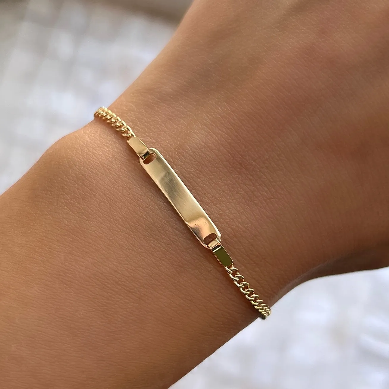 Curb ID Bracelet sold by Baby Gold product image thumbnail 4