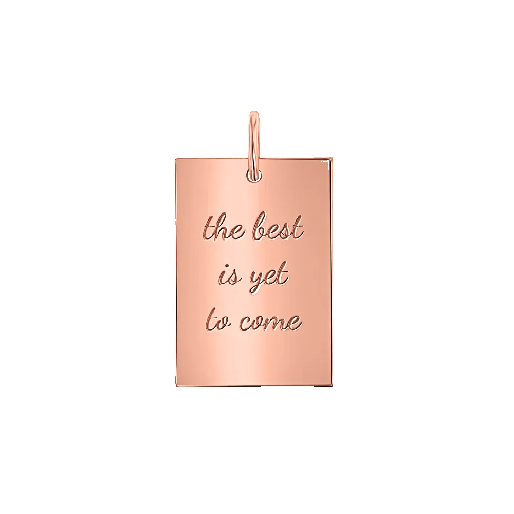 Custom Inspire Rectangle Charm sold by Baby Gold product image thumbnail 3