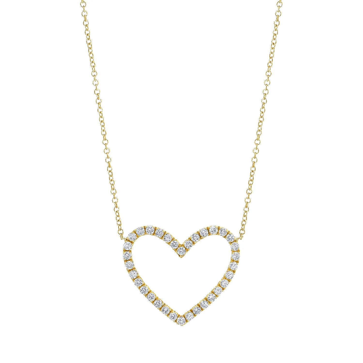 Diamond Open Heart Necklace sold by Baby Gold