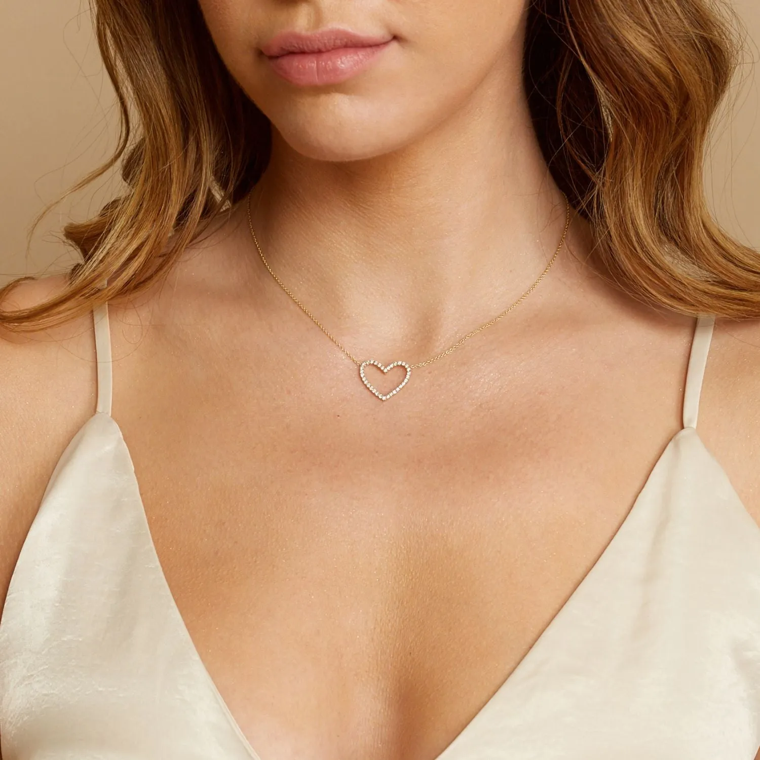 Diamond Open Heart Necklace sold by Baby Gold product image thumbnail 5