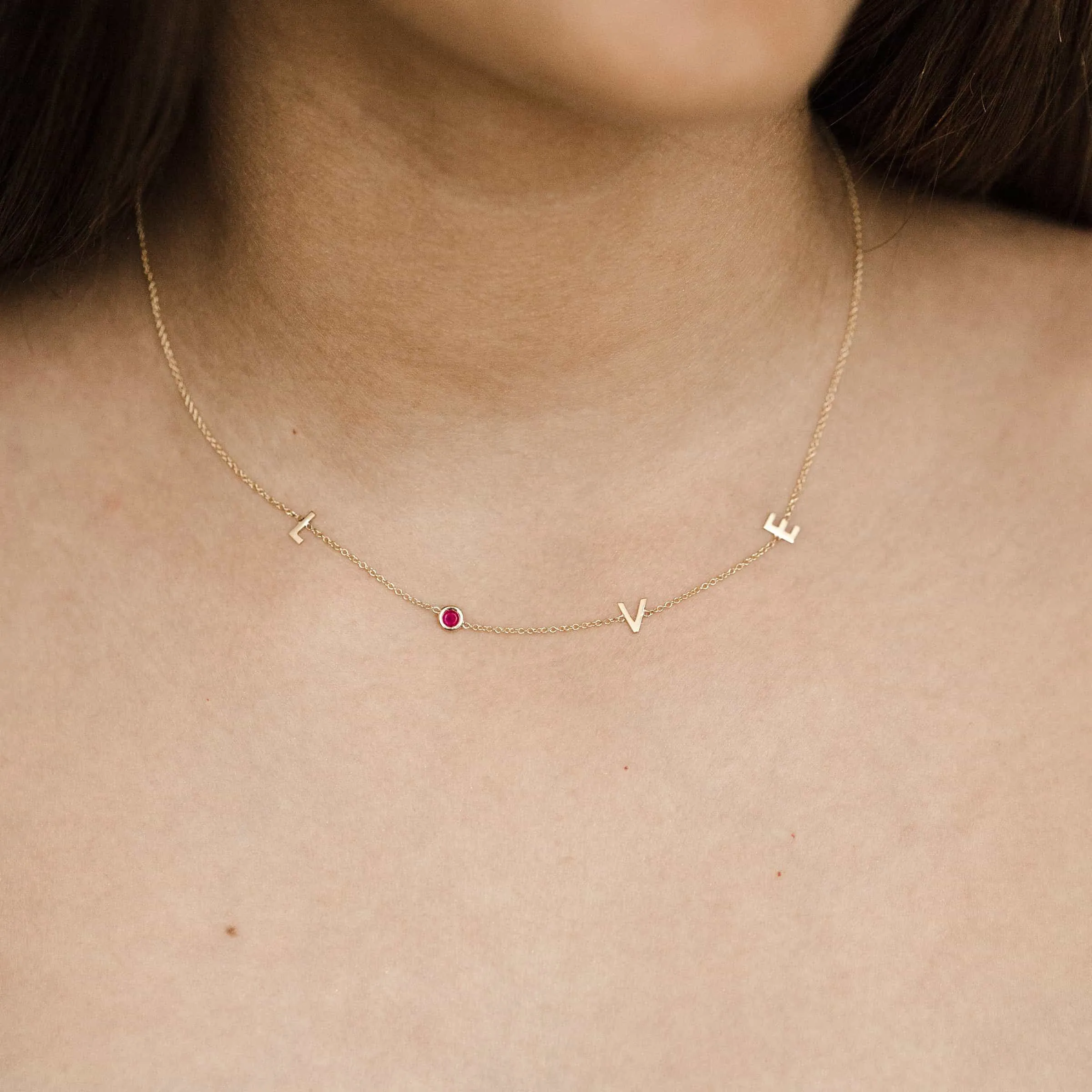 Word Spell Necklace sold by Baby Gold product image thumbnail 2