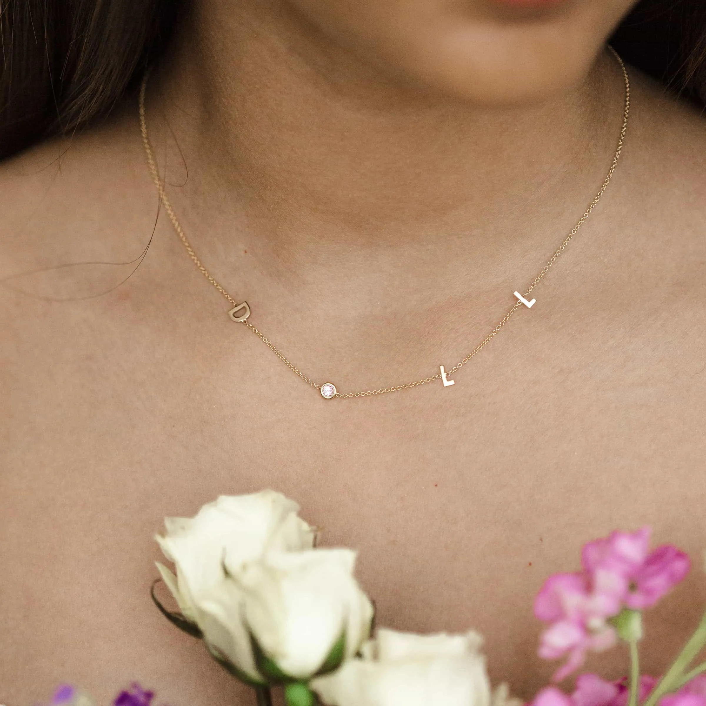 Word Spell Necklace sold by Baby Gold product image thumbnail 3