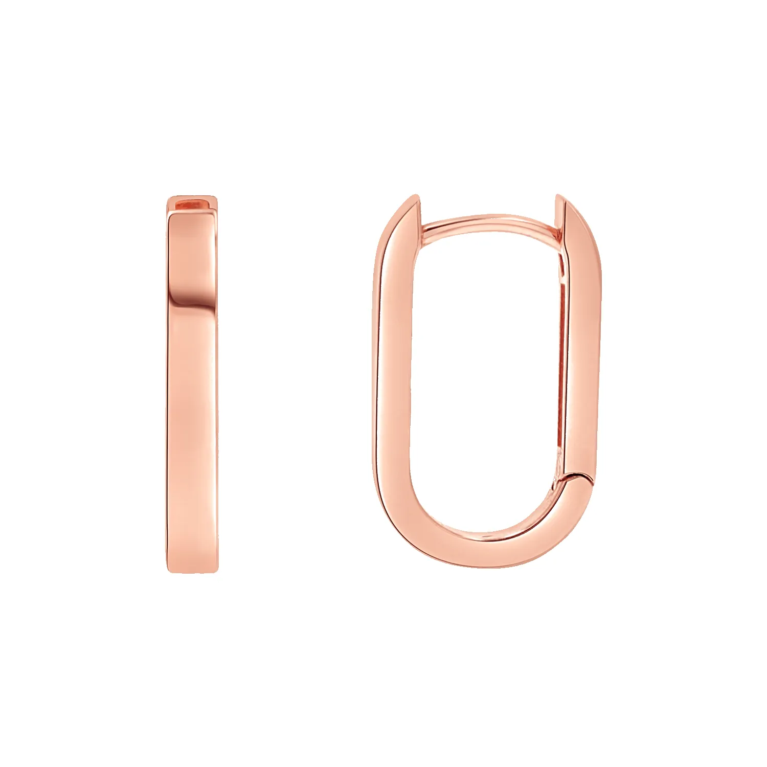 Paper Clip Huggie Hoop Earrings sold by Baby Gold product image thumbnail 3