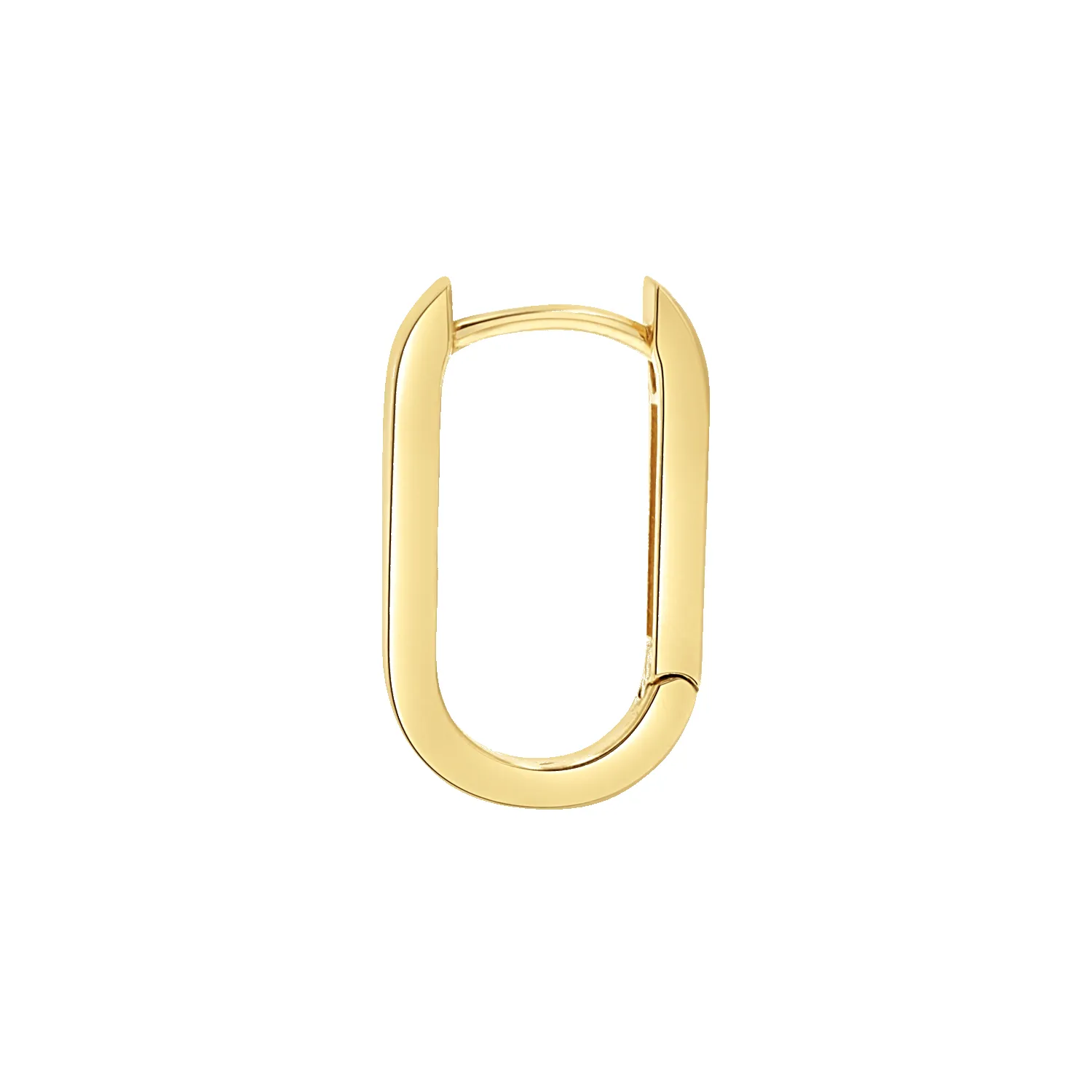 Paper Clip Huggie Hoop Earrings sold by Baby Gold product image thumbnail 4