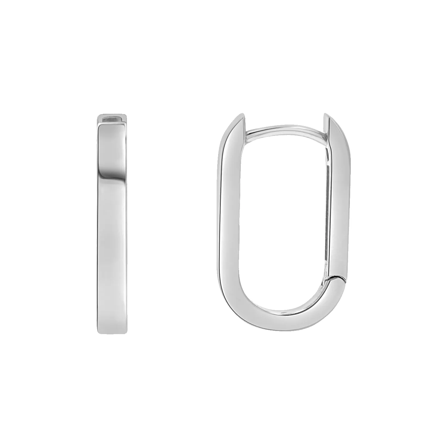 Paper Clip Huggie Hoop Earrings sold by Baby Gold product image thumbnail 2