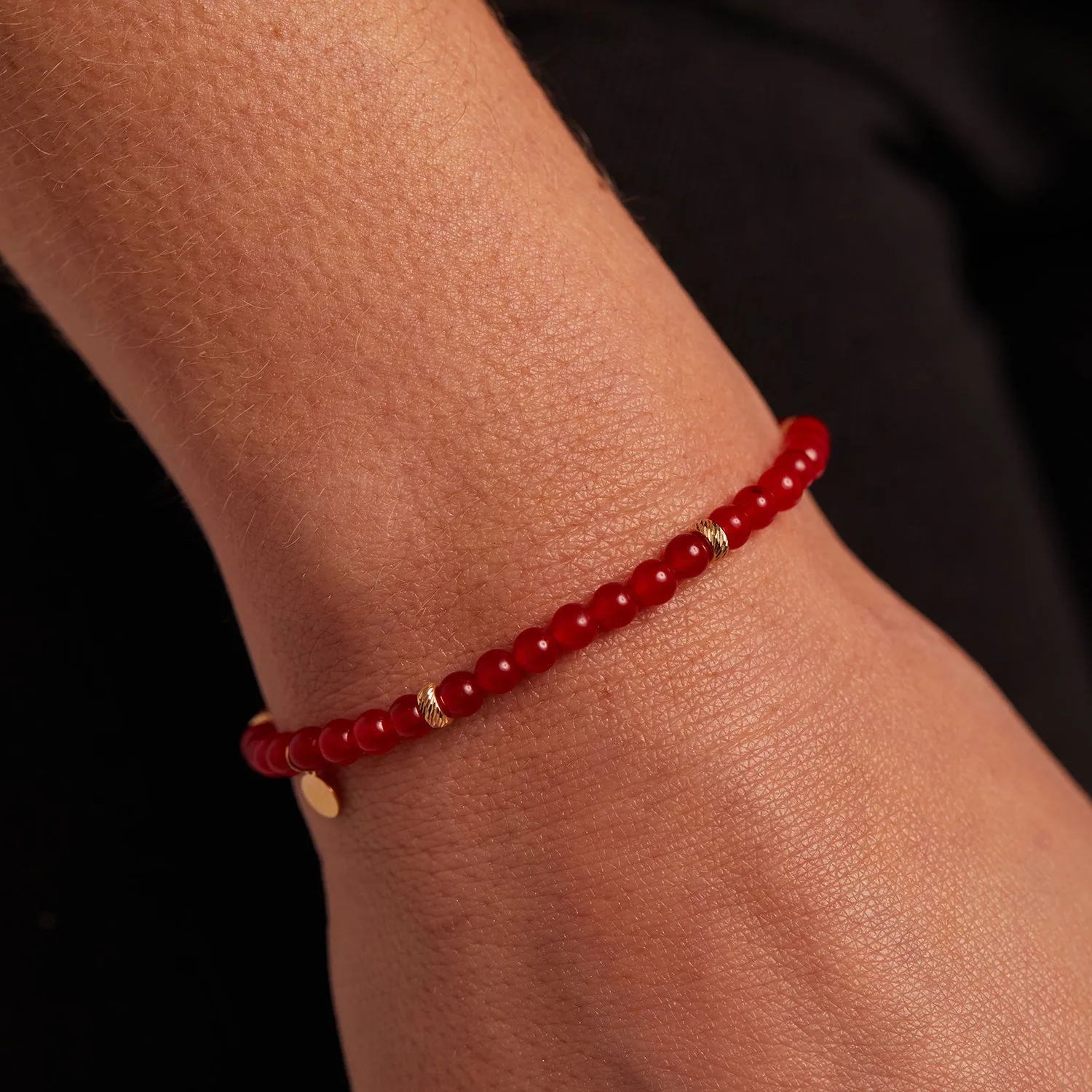 Carnelian Bead Bracelet sold by Baby Gold product image thumbnail 4