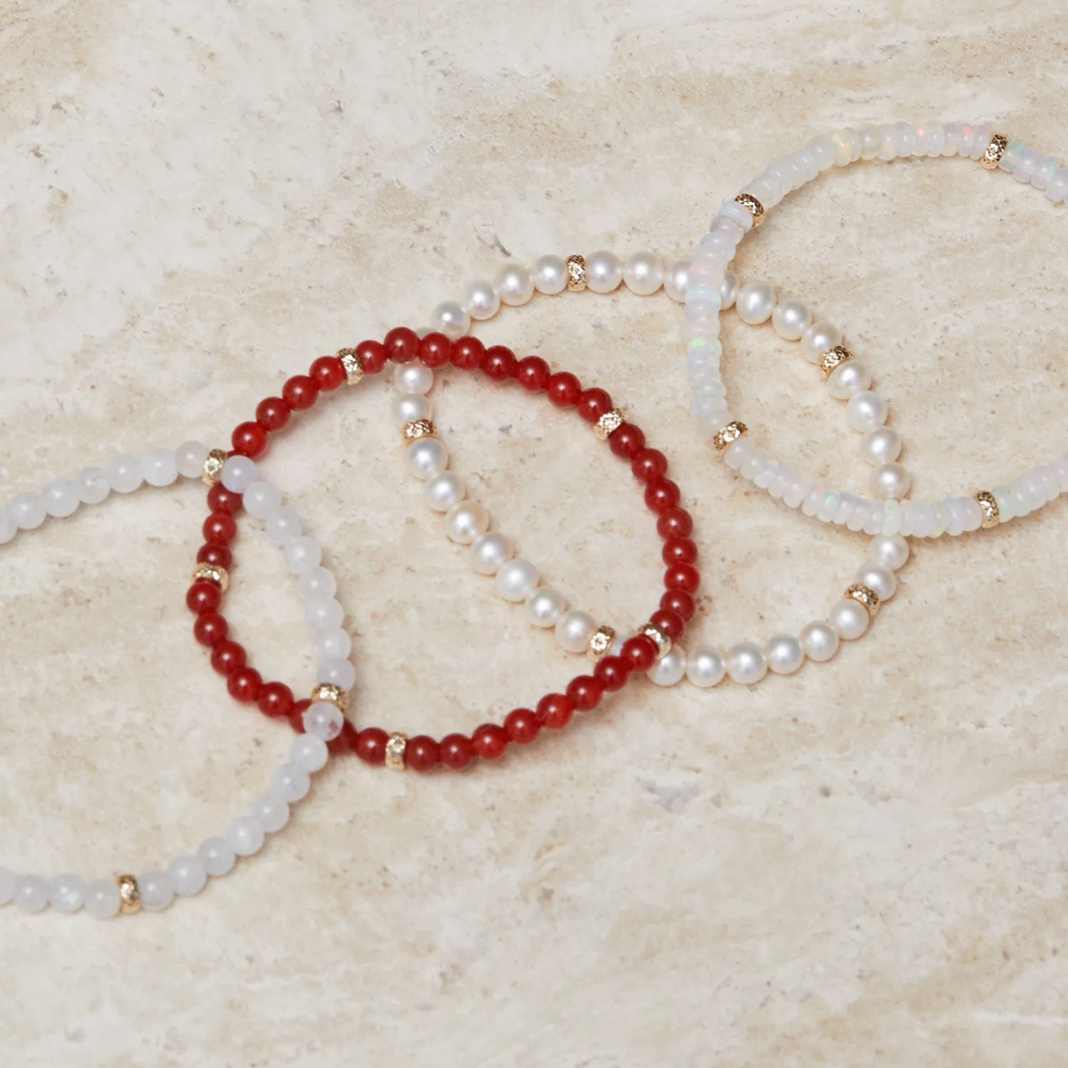 Carnelian Bead Bracelet sold by Baby Gold product image thumbnail 2