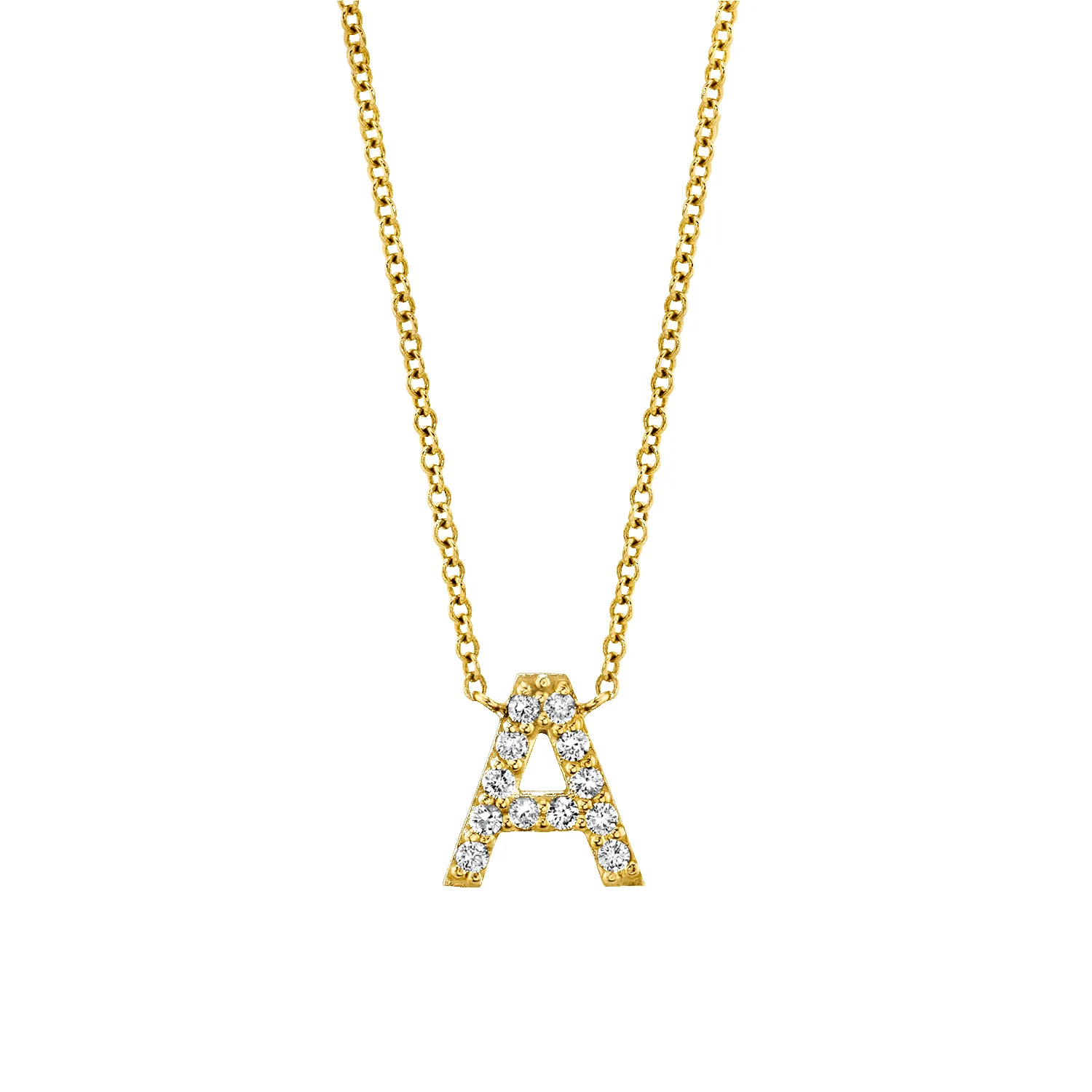 Diamond Pave Letter Necklace sold by Baby Gold