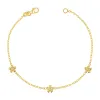 Diamond Flower Chain Bracelet sold by Baby Gold