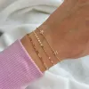 Diamond Flower Chain Bracelet sold by Baby Gold