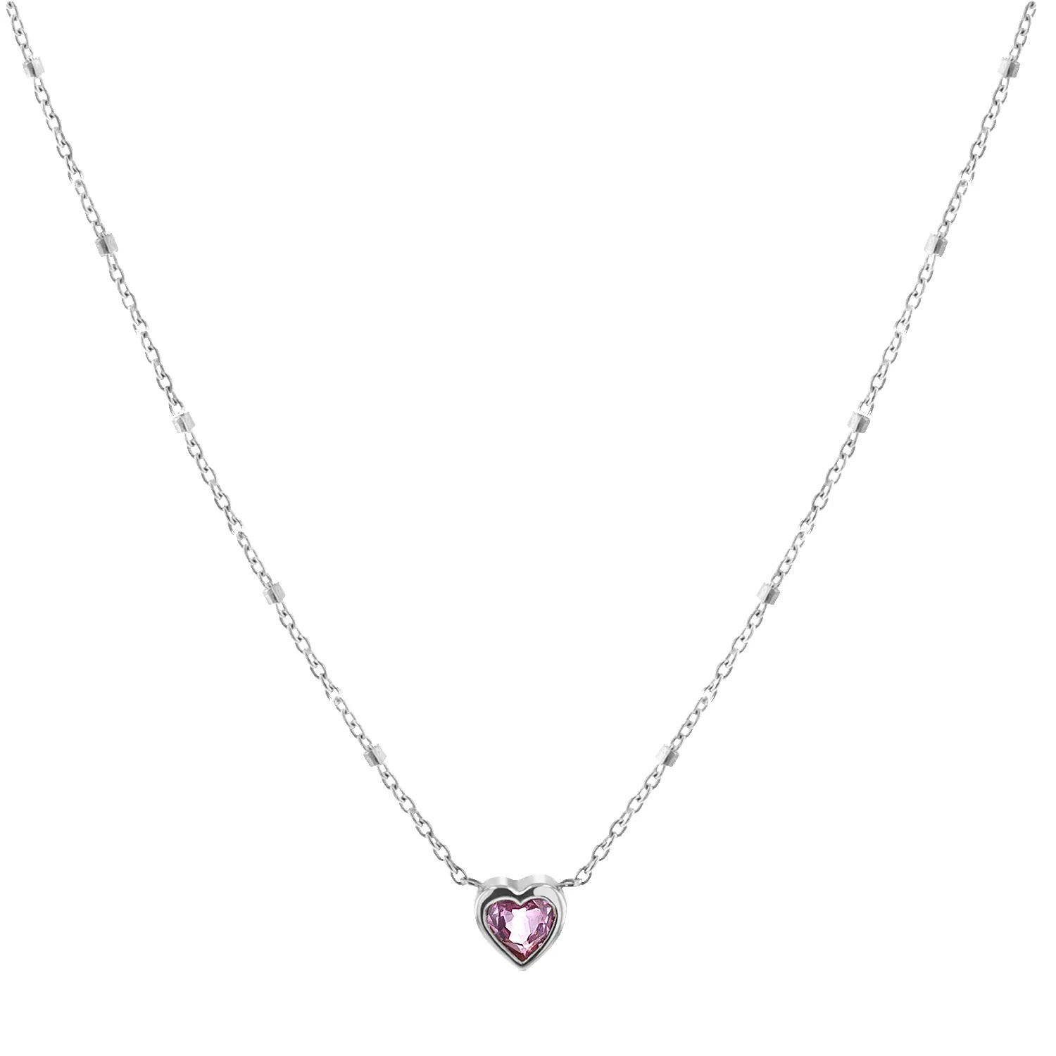 Bezel Heart Necklace sold by Baby Gold product image thumbnail 2