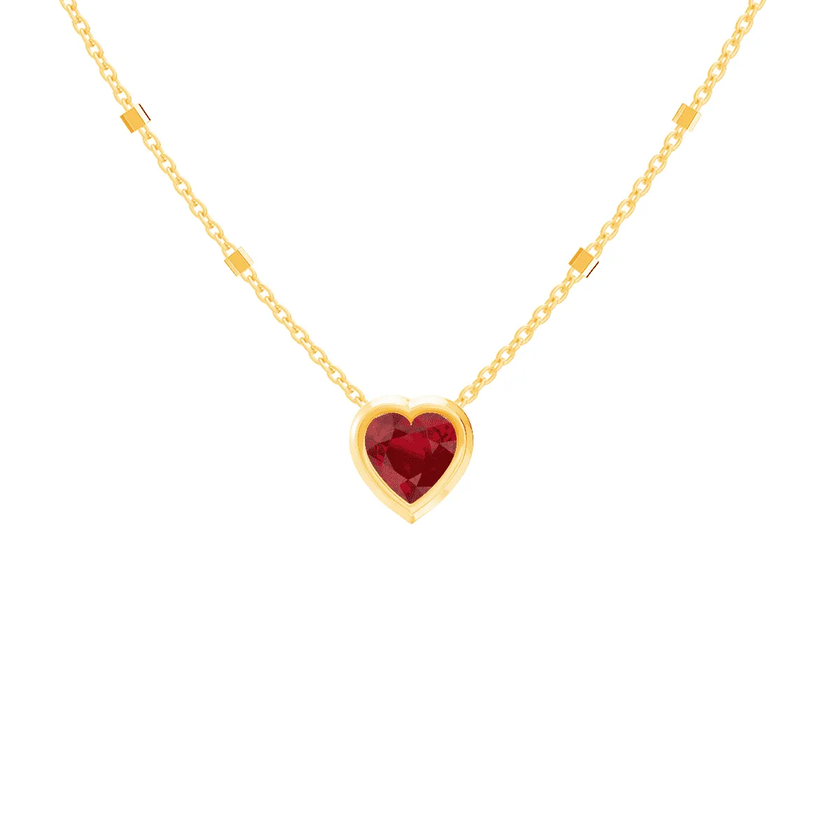 Bezel Heart Necklace sold by Baby Gold product image thumbnail 4