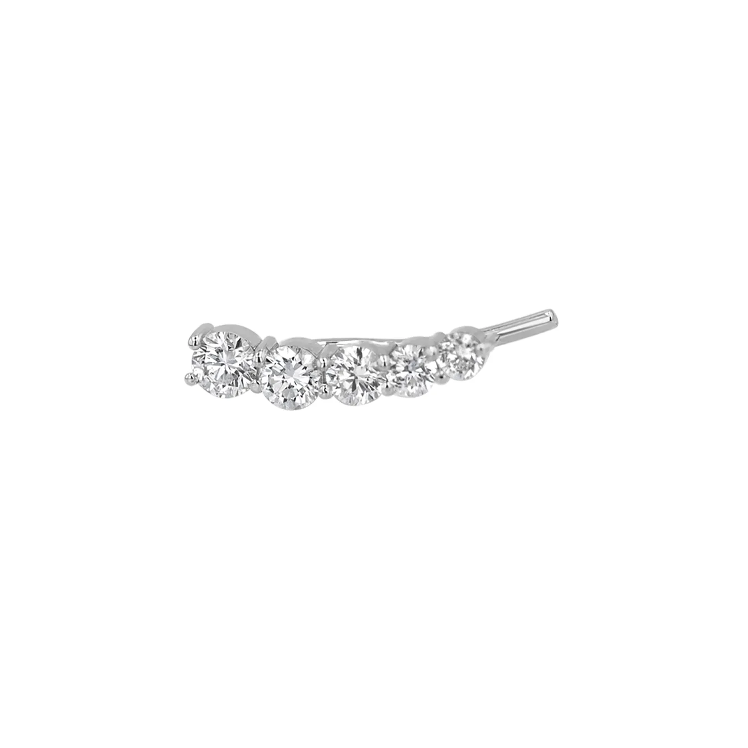 Graduated Diamond Bezel Crawler Earring sold by Baby Gold product image thumbnail 5