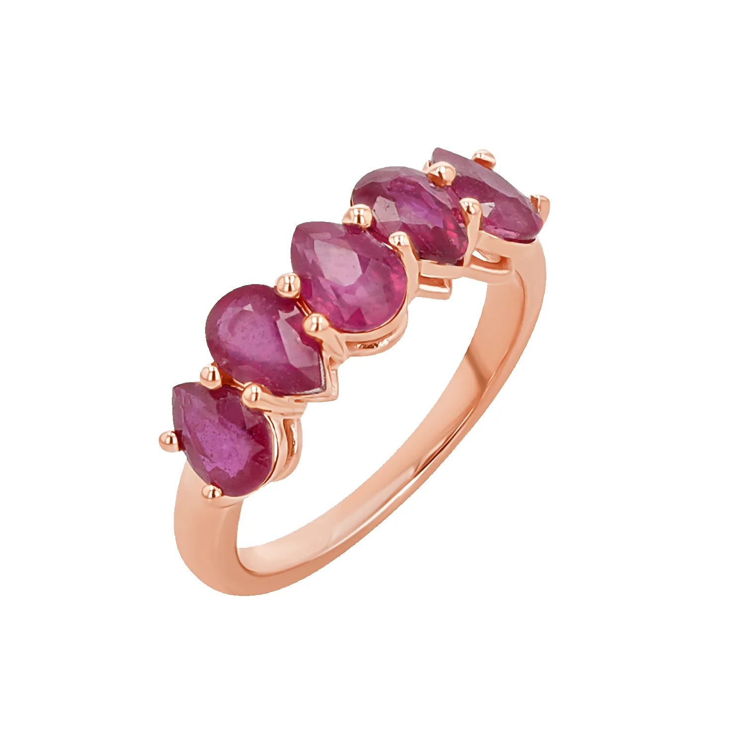 Pear Shape Ruby Half Eternity sold by Baby Gold product image thumbnail 3
