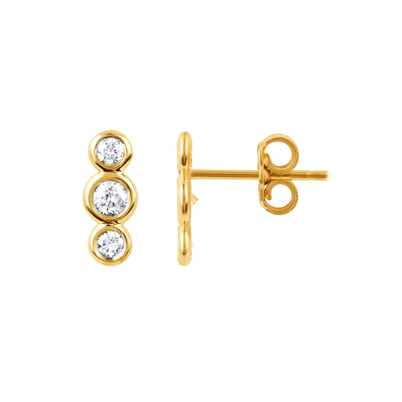 Cirque Moyen Mini Trio Earrings sold by Baby Gold