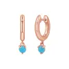 Turquoise Charm Drop Huggies sold by Baby Gold