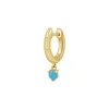Turquoise Charm Drop Huggies sold by Baby Gold