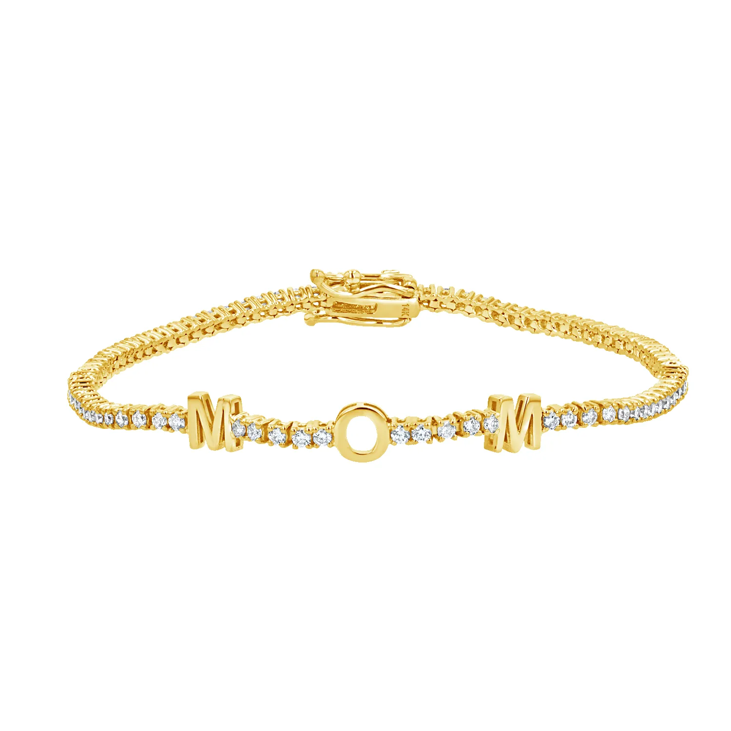 Signature Diamond Letter Tennis Bracelet sold by Baby Gold